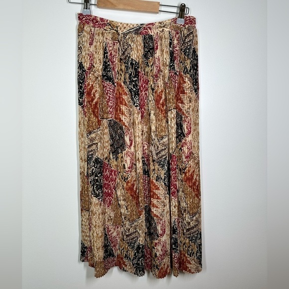 ALFRED Dunner Patchwork Pleated Midi Skirt Size 6  Petite - Picture 5 of 5